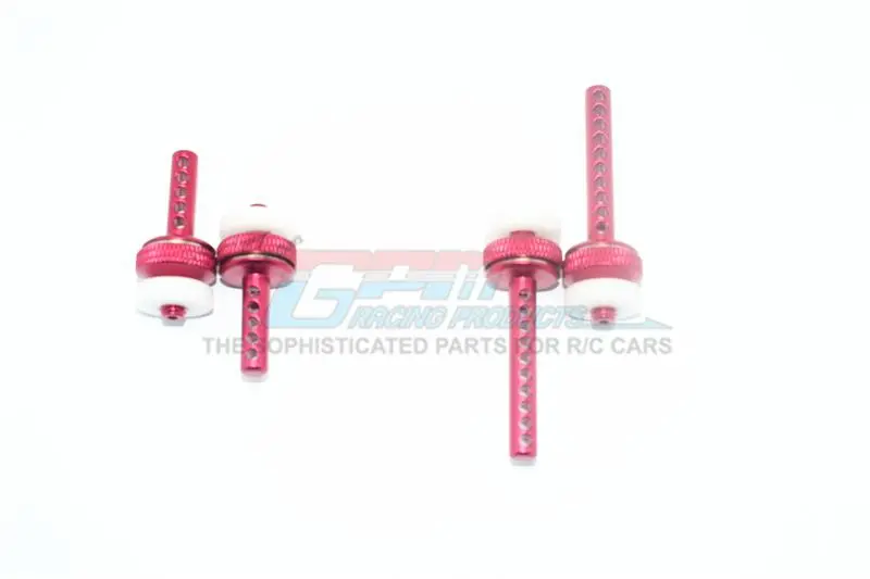 Element Enduro Sendero Trail Truck Aluminum Front + Rear Magnetic Body Posts - 4Pc Set Red 1