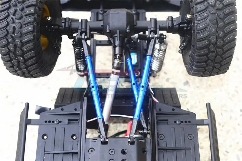 Element Enduro Sendero Trail Truck Upgrade Parts Aluminum Adjustable Upper & Lower Suspension Links - 7Pc Set Black 2