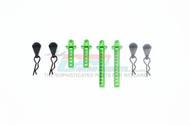Element Enduro Sendero Trail Truck Upgrade Parts Aluminum Front + Rear Body Post - 8Pc Set Green 1