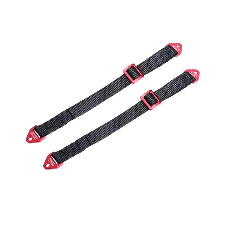 Front Or Rear Suspension Travel Limit Straps For Losi 1:8 Lmt 1.0 & 2.0 / 1:6 Super Baja 1.0 & 2.0 / 1:10 Baja Rey / Rock Rey / Traxxas 1:7 Udr / Axial 1:10 Rbx10 - Red+Black 1