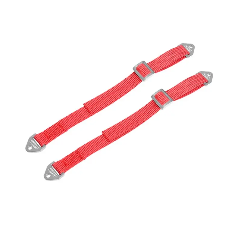 Front Or Rear Suspension Travel Limit Straps For Losi 1:8 Lmt 1.0 & 2.0 / 1:6 Super Baja 1.0 & 2.0 / 1:10 Baja Rey / Rock Rey / Traxxas 1:7 Udr / Axial 1:10 Rbx10 - Silver+Red 1