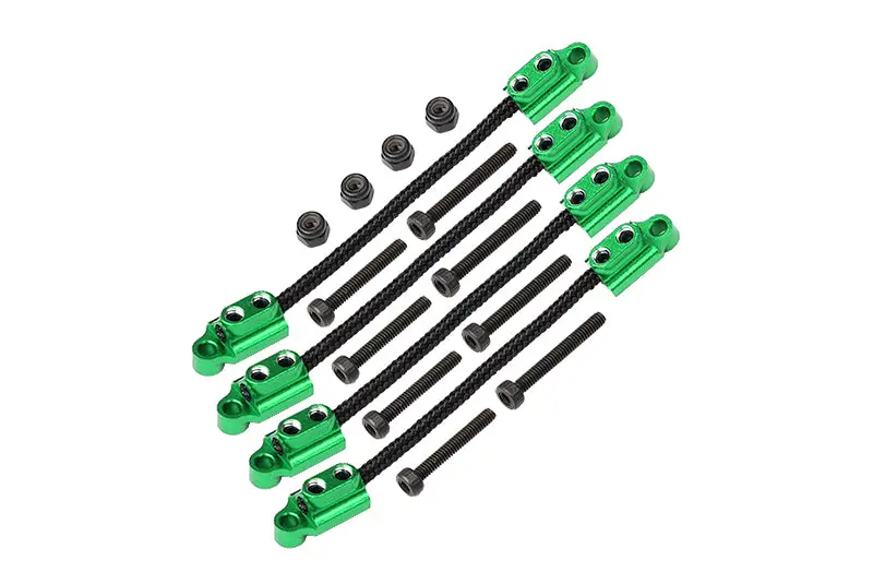Front & Rear Suspension Travel Limit Straps For Losi 1/18 Mini Lmt 4X4 Brushed Monster Truck Rtr-Los01026 Upgrade Parts - Green 1