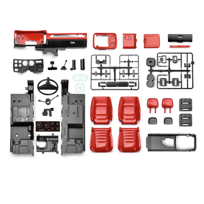 Full Interior Body Shell Cab Seat Kit For 1/10 Rc Crawler Car Traxxas Trx4 1979 Blazer - Red 1