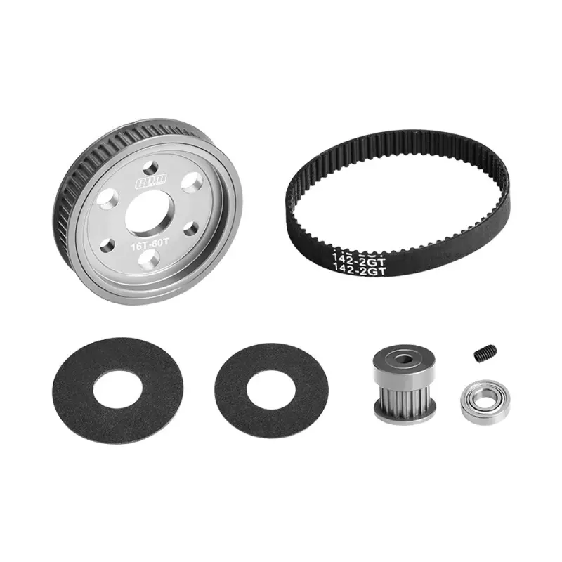 Gearbox Gear Belt Drive Set With Motor Gear For Axial 1:10 Scx10 Ii Trail Honcho / Scx10 Ii Jeep Cherokee Rock Crawler Upgrades 1