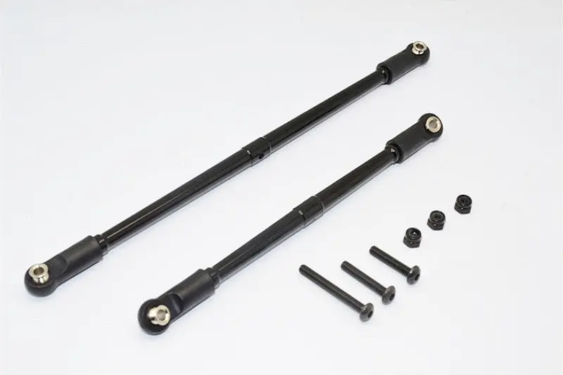 Gmade Crawler R1 Rock Buggy Aluminum 4Mm Anti-Thread Steering Tie Rod - 2Pcs Set Black 1
