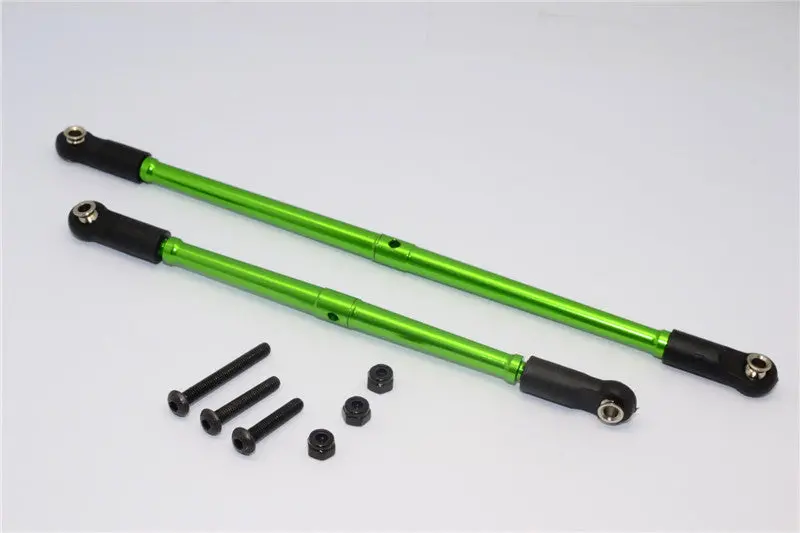 Gmade Crawler R1 Rock Buggy Aluminum 4Mm Anti-Thread Steering Tie Rod - 2Pcs Set Green 1