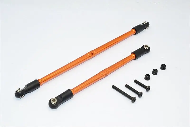 Gmade Crawler R1 Rock Buggy Aluminum 4Mm Anti-Thread Steering Tie Rod - 2Pcs Set Orange 1