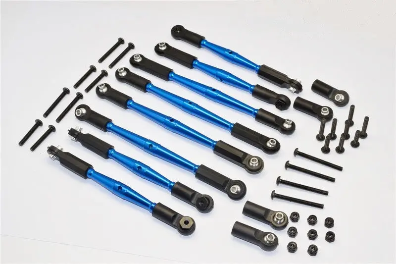 Gmade Crawler R1 Rock Buggy Aluminum 5Mm Anti-Thread Tie Rod (For Setting 300Mm-323Mm Wheelbase) - 8Pcs Set Black 1