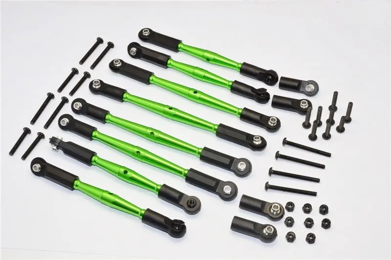 Gmade Crawler R1 Rock Buggy Aluminum 5Mm Anti-Thread Tie Rod (For Setting 300Mm-323Mm Wheelbase) - 8Pcs Set Green 1