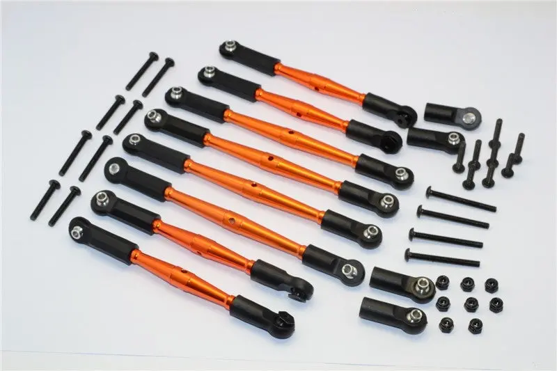 Gmade Crawler R1 Rock Buggy Aluminum 5Mm Anti-Thread Tie Rod (For Setting 300Mm-323Mm Wheelbase) - 8Pcs Set Orange 1