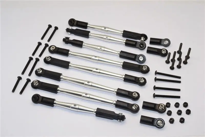 Gmade Crawler R1 Rock Buggy Aluminum 5Mm Anti-Thread Tie Rod (For Setting 300Mm-323Mm Wheelbase) - 8Pcs Set Silver 1