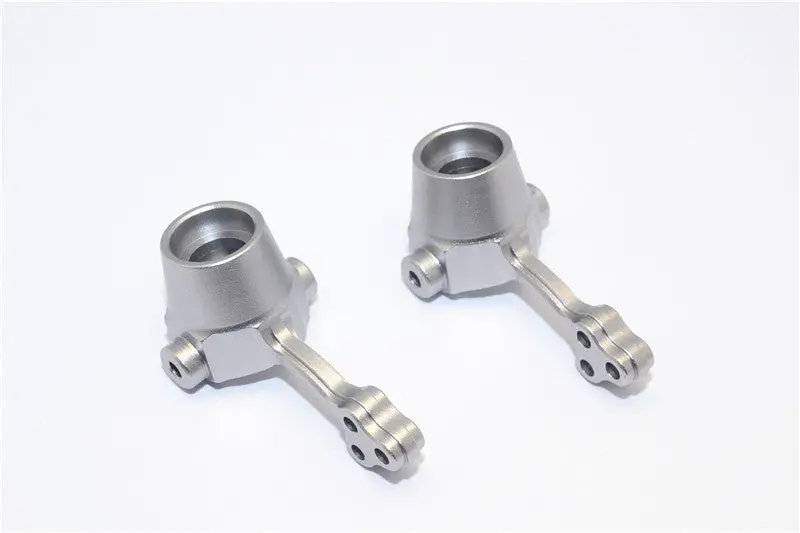 Gmade Crawler R1 Rock Buggy Aluminum Front Knuckle Arm - 1Pr Gray Silver 1