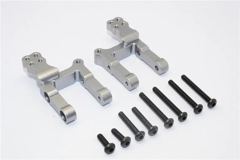 Gmade Crawler R1 Rock Buggy Aluminum Front/Rear Axle Link Mount - 2Pcs Set Gray Silver 1