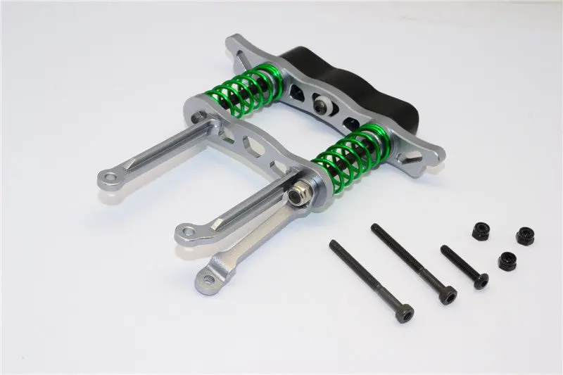 Gmade Crawler R1 Rock Buggy Aluminum Front/Rear Bumper Absorber - 1 Set Gray Silver 1