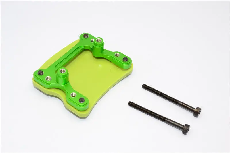 Gmade Crawler R1 Rock Buggy Aluminum + Plastic Front/Rear Skid Plate Mount - 1 Set Green 1