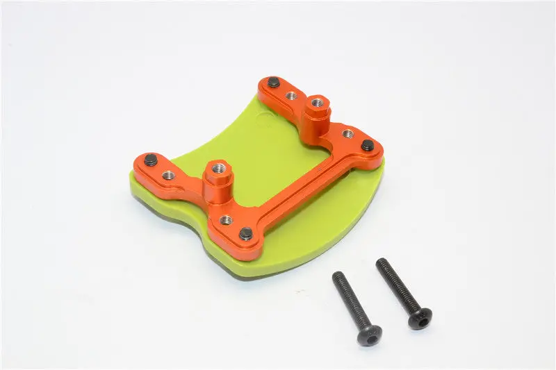 Gmade Crawler R1 Rock Buggy Aluminum + Plastic Front/Rear Skid Plate Mount - 1 Set Orange 1