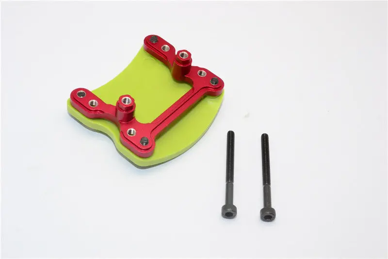 Gmade Crawler R1 Rock Buggy Aluminum + Plastic Front/Rear Skid Plate Mount - 1 Set Red 1