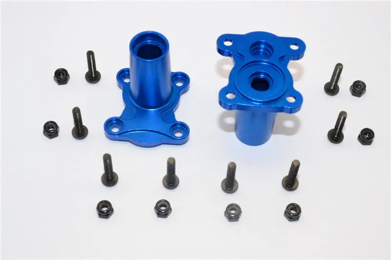 Gmade Crawler R1 Rock Buggy Aluminum Straight Axle Adapter - 2Pcs Set Blue 1