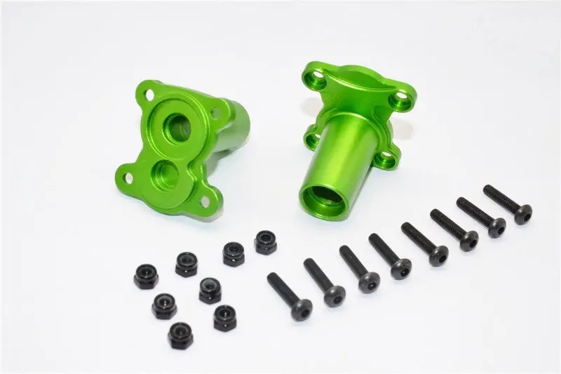 Gmade Crawler R1 Rock Buggy Aluminum Straight Axle Adapter - 2Pcs Set Green 1