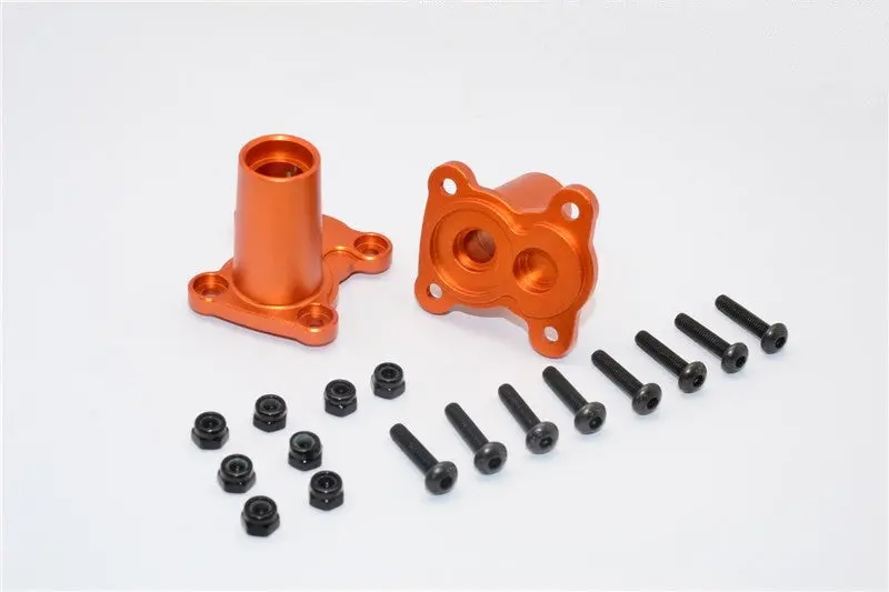 Gmade Crawler R1 Rock Buggy Aluminum Straight Axle Adapter - 2Pcs Set Orange 1
