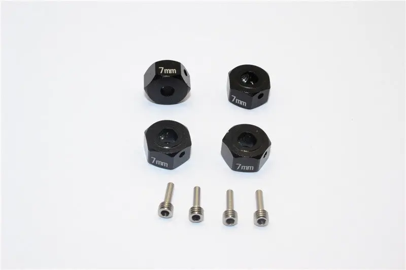 Gmade Crawler R1 Rock Buggy & Gs01 Sawback Aluminum Hex Adapter (12Mmx7mm) - 4Pcs Set Black 1