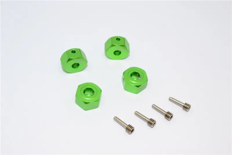 Gmade Crawler R1 Rock Buggy & Gs01 Sawback Aluminum Hex Adapter(12Mmx7mm) - 4Pcs Set Green 1