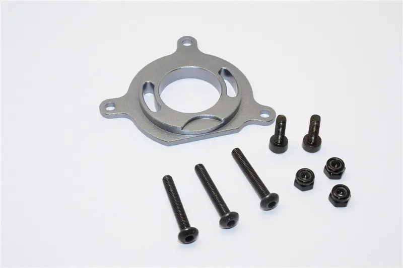 Gmade Crawler R1 Rock Buggy & Gs01 Sawback Aluminum Motor Plate - 1Pc Set Gray Silver 1