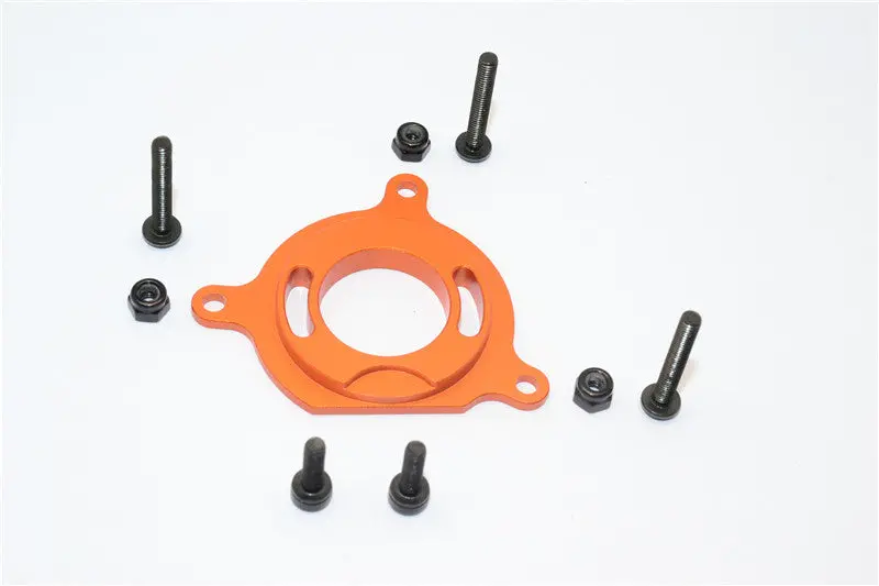Gmade Crawler R1 Rock Buggy & Gs01 Sawback Aluminum Motor Plate - 1Pc Set Orange 1