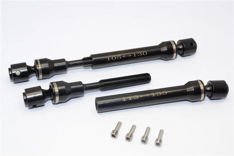 Gmade Crawler R1 Rock Buggy & Gs01 Sawback Spring Steel Front/Rear Cvd Drive Shaft - 1Pr Set Black 1