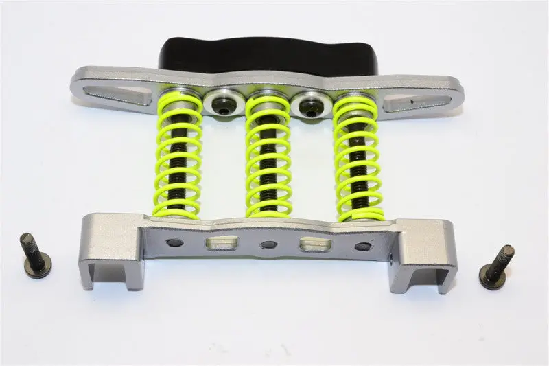 Gmade Sawback Aluminum Front Bumper Absorber - 1 Set Gray Silver 1