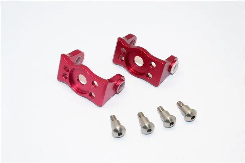 Gmade Sawback Aluminum Front C Hub With King Pin - 1Pr Set Red 1