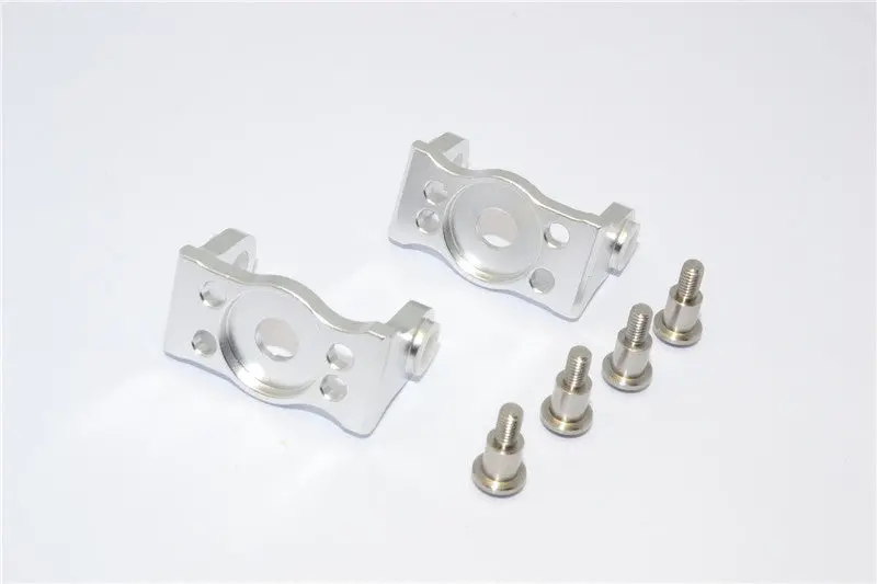 Gmade Sawback Aluminum Front C Hub With King Pin - 1Pr Set Silver 1