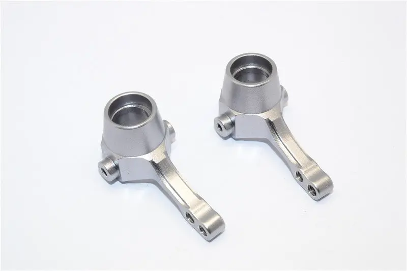 Gmade Sawback Aluminum Front Knuckle Arm - 1Pr Gray Silver 1