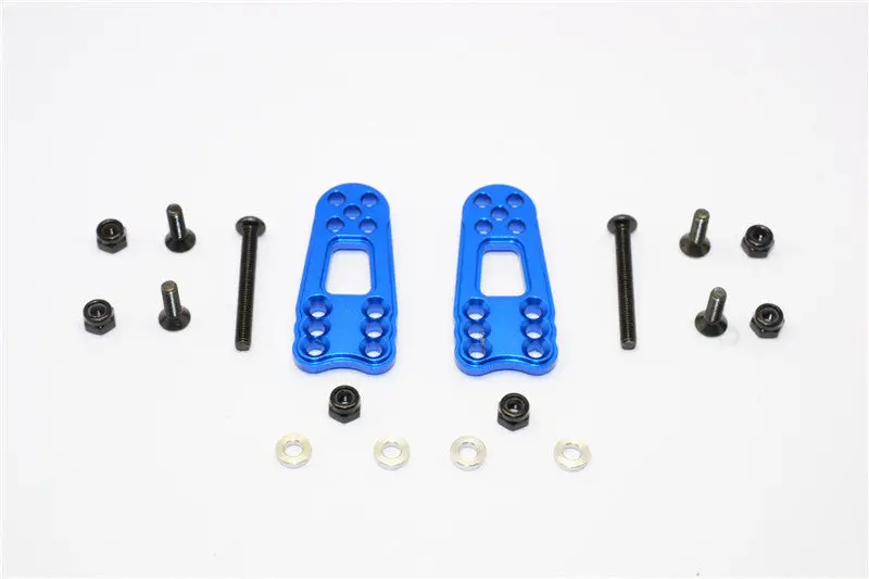 Gmade Sawback Aluminum Front/Rear Adjustable Shock Stay - 2Pcs Set Blue 1