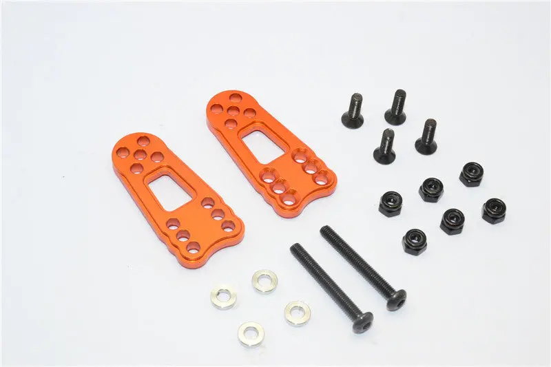 Gmade Sawback Aluminum Front/Rear Adjustable Shock Stay - 2Pcs Set Orange 1
