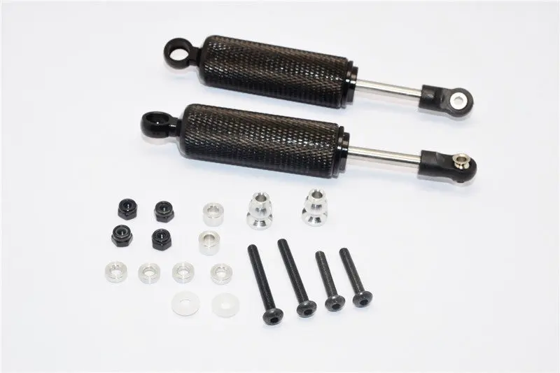 Gmade Sawback Aluminum Front/Rear Internal Shocks (88Mm) With Engraving - 1Pr Set Black 1