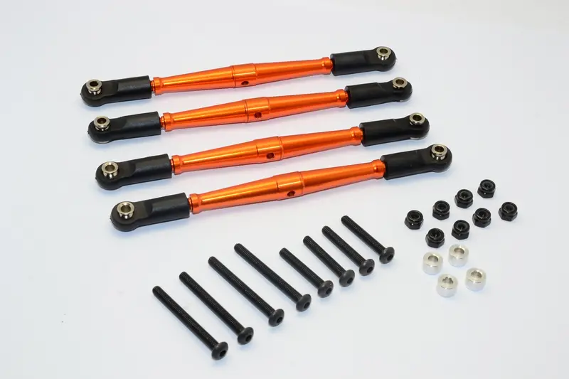 Gmade Sawback Aluminum Lower Anti-Thread Tie Rod - 4Pcs Set Orange 1