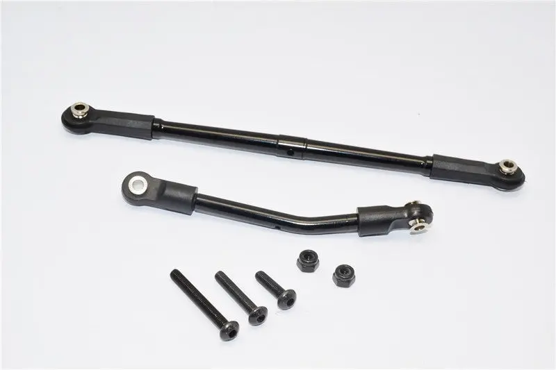 Gmade Sawback Aluminum Steering Tie Rod - 2Pcs Set Black 1