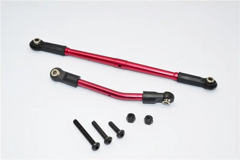 Gmade Sawback Aluminum Steering Tie Rod - 2Pcs Set Red 1