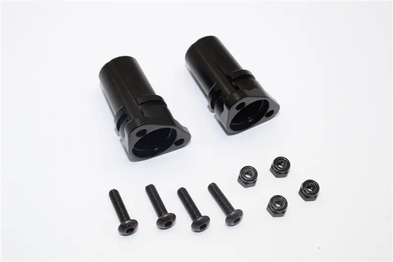 Gmade Sawback Aluminum Straight Axle Adapter - 1Pr Set Black 1
