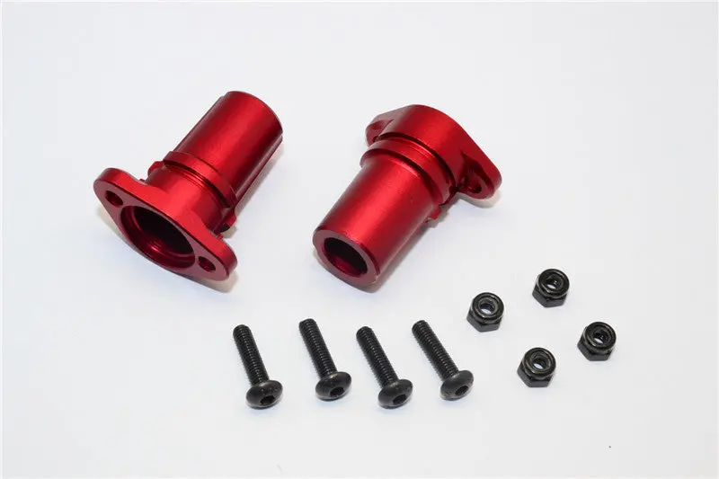 Gmade Sawback Aluminum Straight Axle Adapter - 1Pr Set Red 1