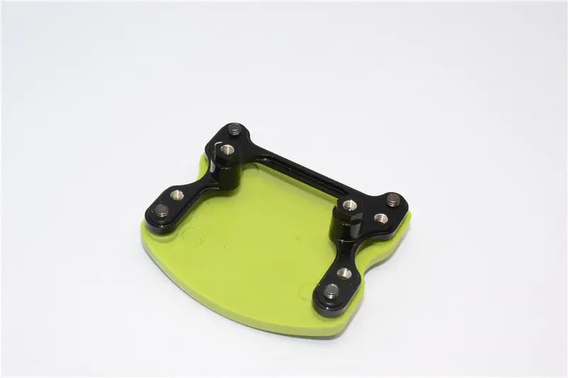 Gmade Sawback Aluminum+Plastic Front/Rear Skid Plate Mount - 1 Set Black 1