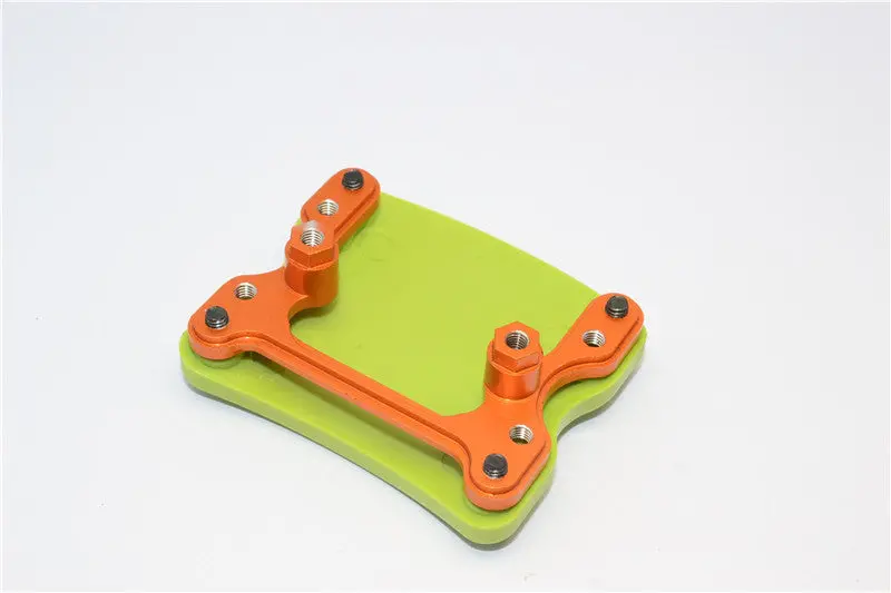 Gmade Sawback Aluminum+Plastic Front/Rear Skid Plate Mount - 1 Set Orange 1