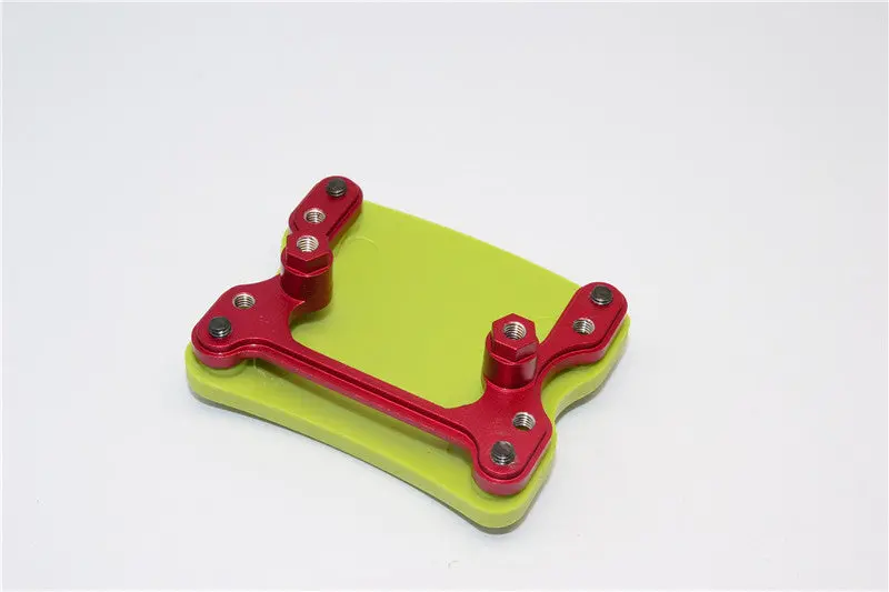 Gmade Sawback Aluminum+Plastic Front/Rear Skid Plate Mount - 1 Set Red 1