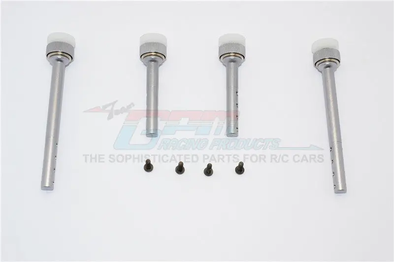 Gmade Sawback Gs01 & Sawback 4Ls Aluminum Front+Rear Magnet Body Post - 1 Set Gray Silver 1
