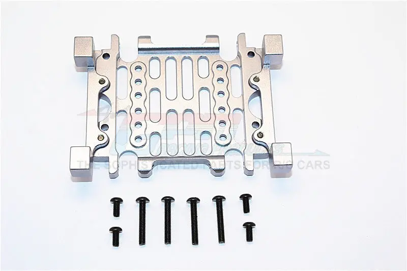 Gmade Sawback Gs01 & Sawback 4Ls Aluminum Gear Box Bottom Mount - 1Pc Set Gray Silver 1