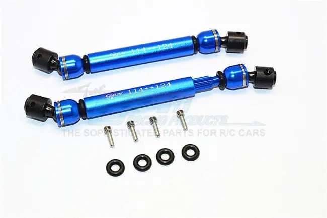 Gmade Sawback Gs01 & Sawback 4Ls Steel+Aluminum Front & Rear Main Drive Shaft (114Mm-124Mm) - 1Pr Set Blue 1