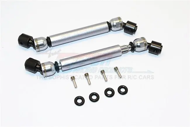 Gmade Sawback Gs01 & Sawback 4Ls Steel+Aluminum Front & Rear Main Drive Shaft (114Mm-124Mm) - 1Pr Set Gray Silver 1