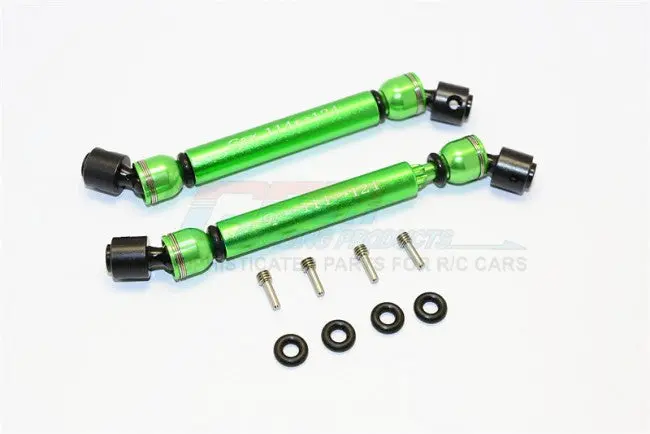 Gmade Sawback Gs01 & Sawback 4Ls Steel+Aluminum Front & Rear Main Drive Shaft (114Mm-124Mm) - 1Pr Set Green 1