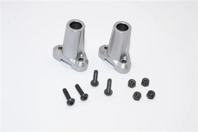 Gmade Sawback & Komodo Aluminum Straight Axle Adapter (New) - 1Pr Set Gray Silver 1